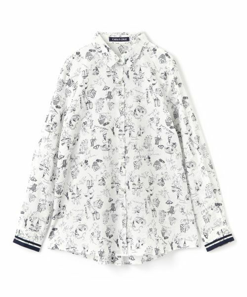 CARA O CRUZ / キャラ・オ・クルス シャツ・ブラウス | プリントブラウス【35th】【産地ナブル】【セットアップ】 | 詳細12