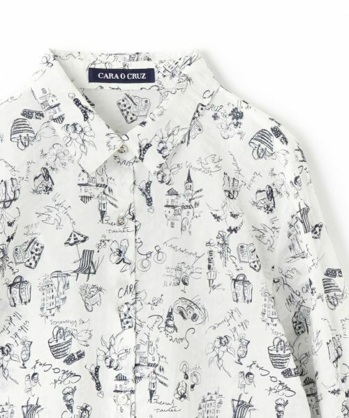 CARA O CRUZ / キャラ・オ・クルス シャツ・ブラウス | プリントブラウス【35th】【産地ナブル】【セットアップ】 | 詳細14