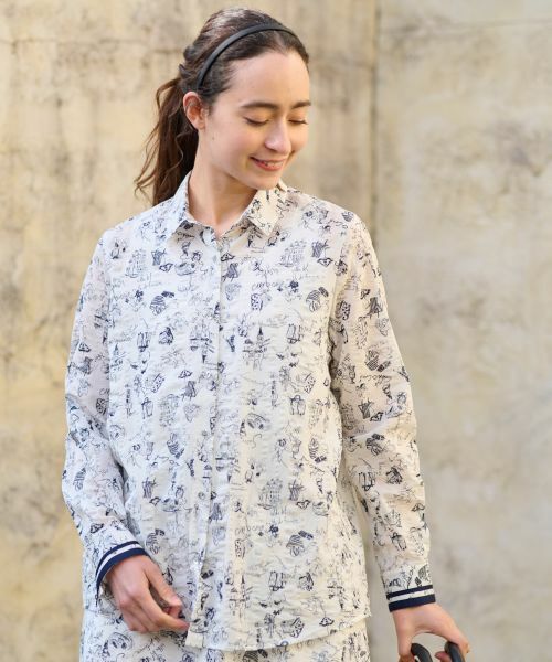 CARA O CRUZ / キャラ・オ・クルス シャツ・ブラウス | プリントブラウス【35th】【産地ナブル】【セットアップ】 | 詳細2