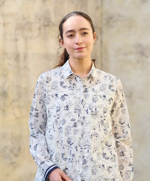 CARA O CRUZ / キャラ・オ・クルス シャツ・ブラウス | プリントブラウス【35th】【産地ナブル】【セットアップ】 | 詳細3