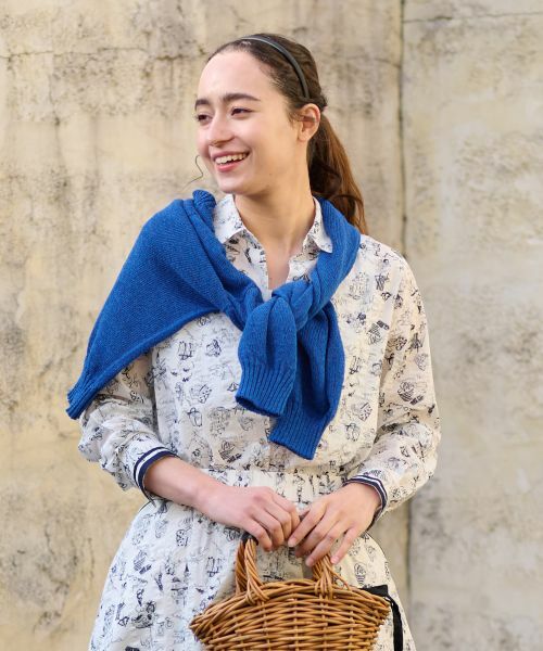 CARA O CRUZ / キャラ・オ・クルス シャツ・ブラウス | プリントブラウス【35th】【産地ナブル】【セットアップ】(アイボリー)