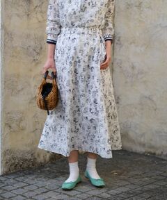 CARA O CRUZ / キャラ・オ・クルス ミニ・ひざ丈スカート | プリントスカート【35th】【産地ナブル】【セットアップ】