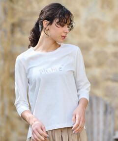 CARA O CRUZ / キャラ・オ・クルス Tシャツ | 洗える  スパンコール刺繍Tシャツ【接触冷感】