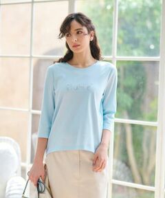 CARA O CRUZ / キャラ・オ・クルス Tシャツ | 洗える  スパンコール刺繍Tシャツ【接触冷感】