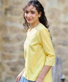 CARA O CRUZ / キャラ・オ・クルス Tシャツ | 洗える  スパンコール刺繍Tシャツ【接触冷感】