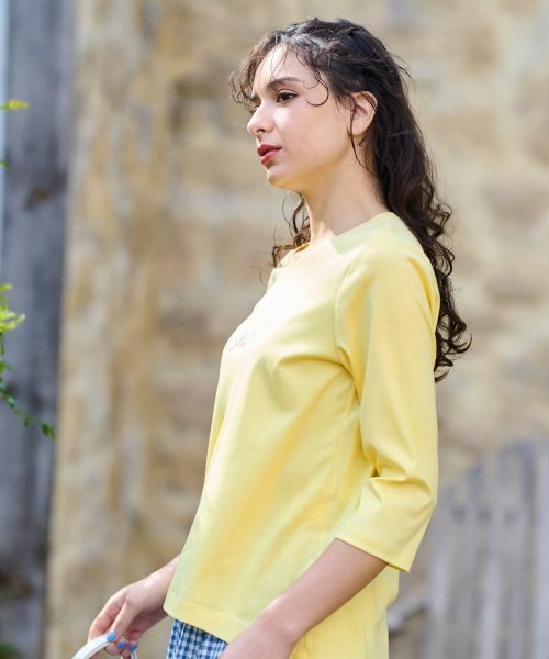 CARA O CRUZ / キャラ・オ・クルス Tシャツ | 洗える  スパンコール刺繍Tシャツ【接触冷感】 | 詳細10