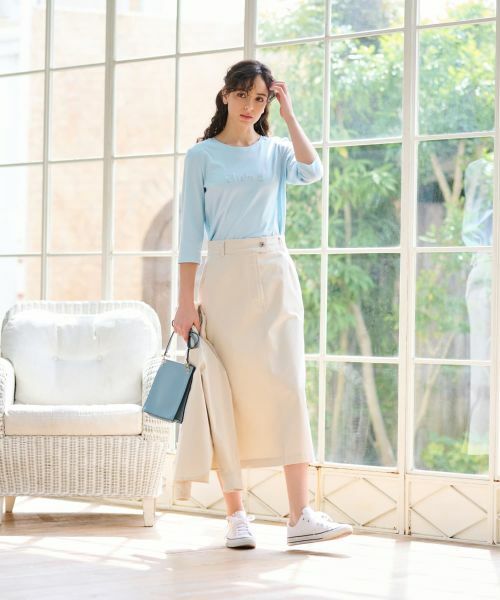 CARA O CRUZ / キャラ・オ・クルス Tシャツ | 洗える  スパンコール刺繍Tシャツ【接触冷感】 | 詳細12