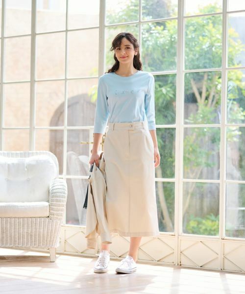 CARA O CRUZ / キャラ・オ・クルス Tシャツ | 洗える  スパンコール刺繍Tシャツ【接触冷感】 | 詳細13