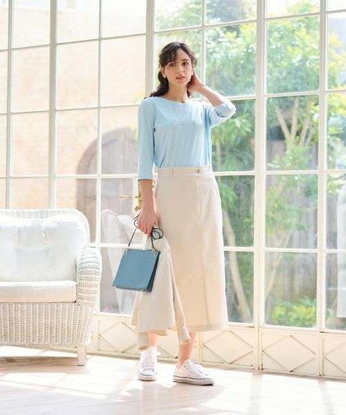 CARA O CRUZ / キャラ・オ・クルス Tシャツ | 洗える  スパンコール刺繍Tシャツ【接触冷感】 | 詳細14