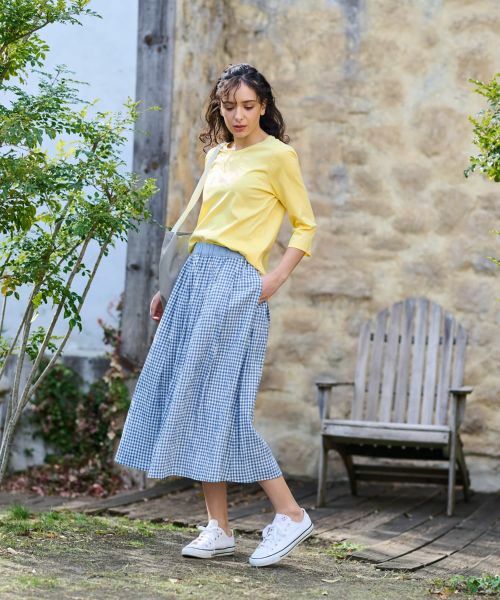 CARA O CRUZ / キャラ・オ・クルス Tシャツ | 洗える  スパンコール刺繍Tシャツ【接触冷感】 | 詳細15