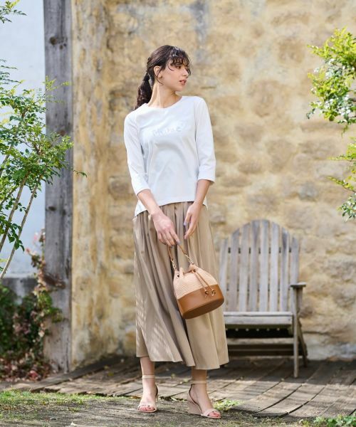 CARA O CRUZ / キャラ・オ・クルス Tシャツ | 洗える  スパンコール刺繍Tシャツ【接触冷感】 | 詳細19