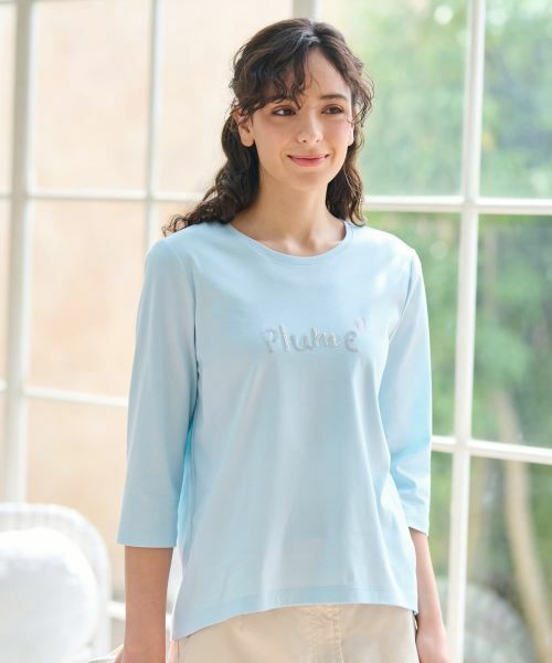 CARA O CRUZ / キャラ・オ・クルス Tシャツ | 洗える  スパンコール刺繍Tシャツ【接触冷感】 | 詳細2