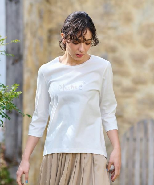 CARA O CRUZ / キャラ・オ・クルス Tシャツ | 洗える  スパンコール刺繍Tシャツ【接触冷感】 | 詳細5