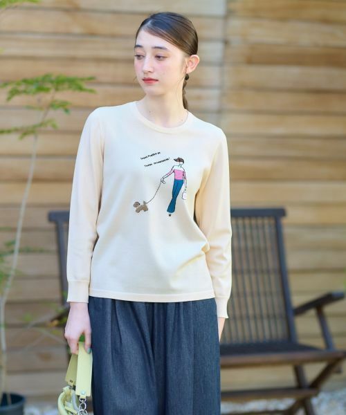 CARA O CRUZ / キャラ・オ・クルス ニット・セーター | 洗える ガールモチーフニット【CoC by CARA O CRUZ】 | 詳細2