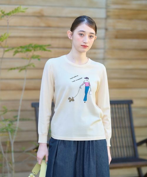 CARA O CRUZ / キャラ・オ・クルス ニット・セーター | 洗える ガールモチーフニット【CoC by CARA O CRUZ】 | 詳細3