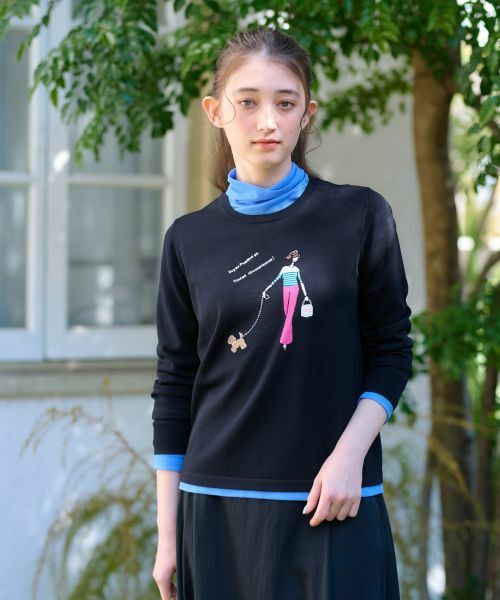 CARA O CRUZ / キャラ・オ・クルス ニット・セーター | 洗える ガールモチーフニット【CoC by CARA O CRUZ】 | 詳細4