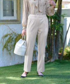 CARA O CRUZ / キャラ・オ・クルス その他パンツ | 洗える 後ろウエストゴムのセンタープレスパンツ