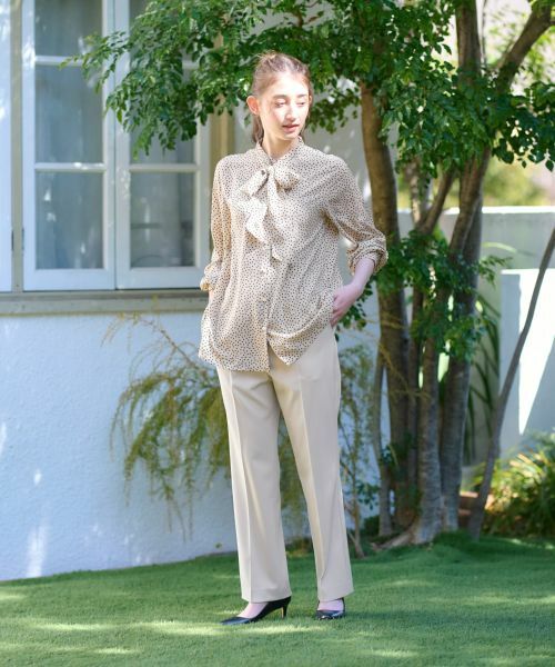 CARA O CRUZ / キャラ・オ・クルス その他パンツ | 洗える 後ろウエストゴムのセンタープレスパンツ | 詳細13