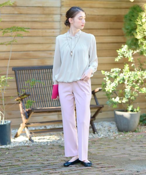 CARA O CRUZ / キャラ・オ・クルス その他パンツ | 洗える 後ろウエストゴムのセンタープレスパンツ | 詳細18