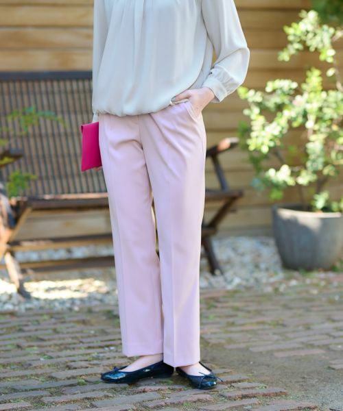 CARA O CRUZ / キャラ・オ・クルス その他パンツ | 洗える 後ろウエストゴムのセンタープレスパンツ | 詳細2