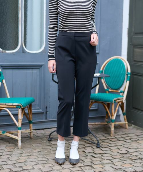CARA O CRUZ / キャラ・オ・クルス その他パンツ | 洗える 後ろウエストゴムのセンタープレスパンツ | 詳細5