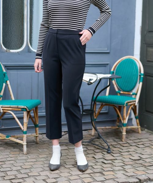 CARA O CRUZ / キャラ・オ・クルス その他パンツ | 洗える 後ろウエストゴムのセンタープレスパンツ | 詳細6