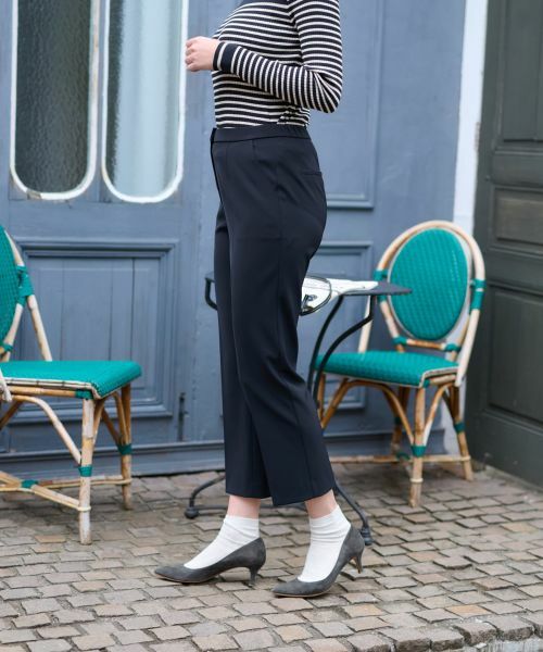 CARA O CRUZ / キャラ・オ・クルス その他パンツ | 洗える 後ろウエストゴムのセンタープレスパンツ | 詳細7