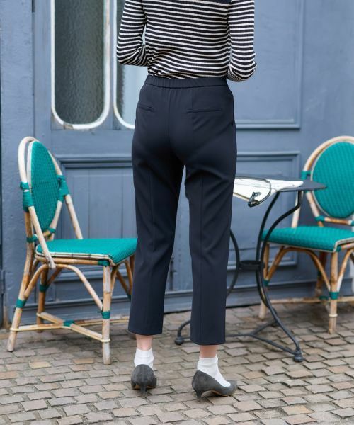 CARA O CRUZ / キャラ・オ・クルス その他パンツ | 洗える 後ろウエストゴムのセンタープレスパンツ | 詳細8