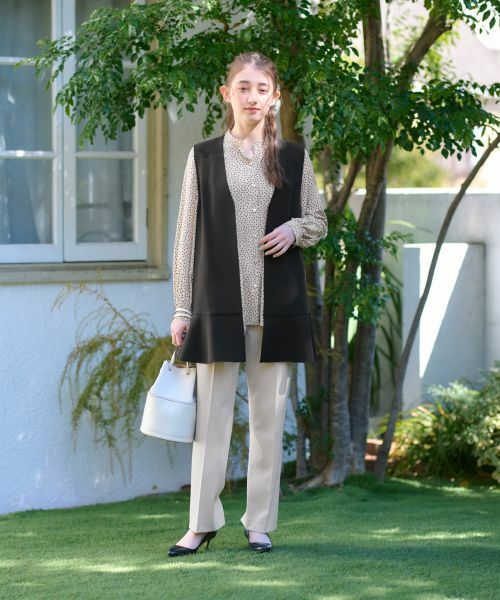 CARA O CRUZ / キャラ・オ・クルス その他パンツ | 洗える 後ろウエストゴムのセンタープレスパンツ | 詳細9