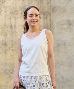 CARA O CRUZ / キャラ・オ・クルス カットソー | 洗える ラインストーンロゴのタンクトップ