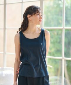 CARA O CRUZ / キャラ・オ・クルス カットソー | 洗える ラインストーンロゴのタンクトップ