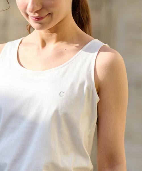 CARA O CRUZ / キャラ・オ・クルス カットソー | 洗える ラインストーンロゴのタンクトップ | 詳細14