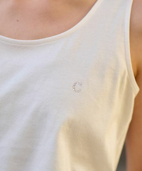 CARA O CRUZ / キャラ・オ・クルス カットソー | 洗える ラインストーンロゴのタンクトップ | 詳細16