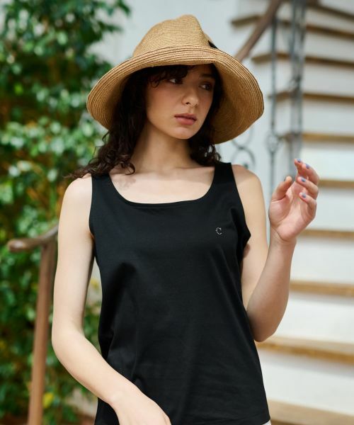 CARA O CRUZ / キャラ・オ・クルス カットソー | 洗える ラインストーンロゴのタンクトップ | 詳細17