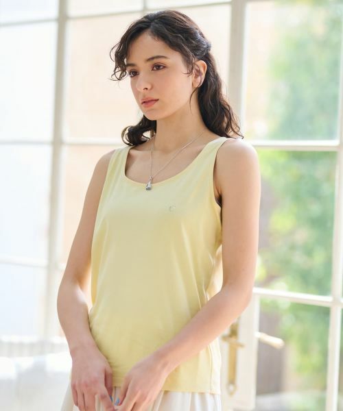 CARA O CRUZ / キャラ・オ・クルス カットソー | 洗える ラインストーンロゴのタンクトップ | 詳細21