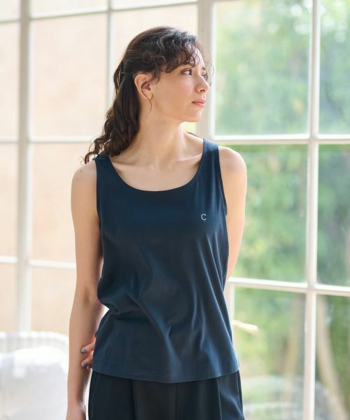 CARA O CRUZ / キャラ・オ・クルス カットソー | 洗える ラインストーンロゴのタンクトップ | 詳細23