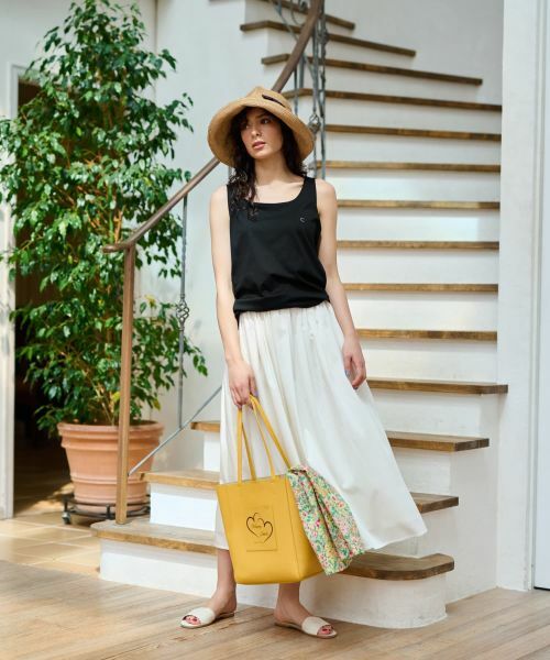 CARA O CRUZ / キャラ・オ・クルス カットソー | 洗える ラインストーンロゴのタンクトップ | 詳細25