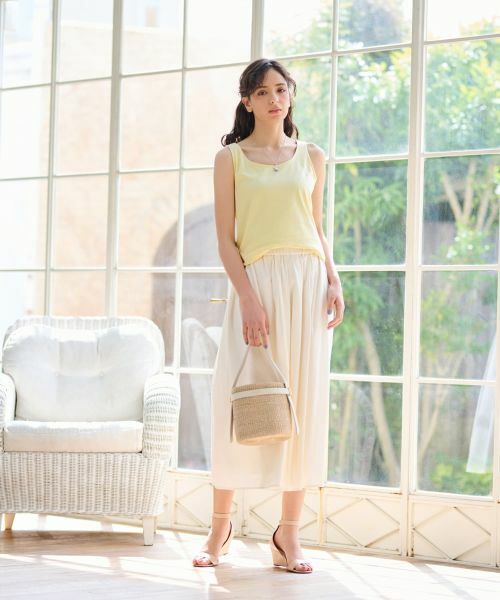 CARA O CRUZ / キャラ・オ・クルス カットソー | 洗える ラインストーンロゴのタンクトップ | 詳細28