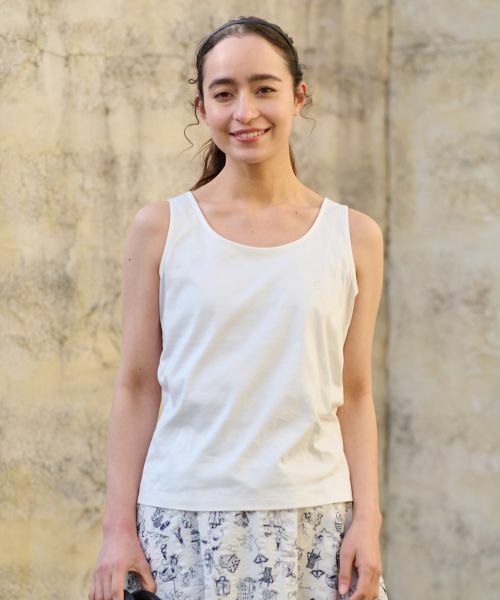 CARA O CRUZ / キャラ・オ・クルス カットソー | 洗える ラインストーンロゴのタンクトップ | 詳細4