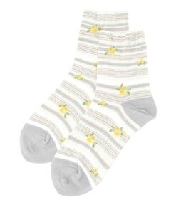 CARA O CRUZ / キャラ・オ・クルス ソックス | フラワー×ボーダー ショートソックス