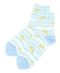 CARA O CRUZ / キャラ・オ・クルス ソックス | フラワー×ボーダー ショートソックス