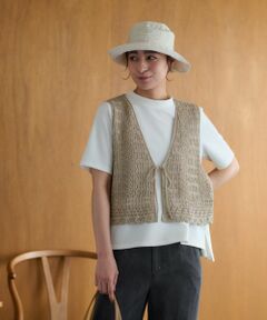 CARA O CRUZ / キャラ・オ・クルス テーラードジャケット | かぎ針風ニットベスト
