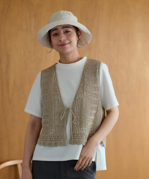 CARA O CRUZ / キャラ・オ・クルス テーラードジャケット | かぎ針風ニットベスト | 詳細2