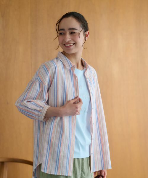 CARA O CRUZ / キャラ・オ・クルス シャツ・ブラウス | ストライプブラウス【SOMELOS】【35th】 | 詳細1