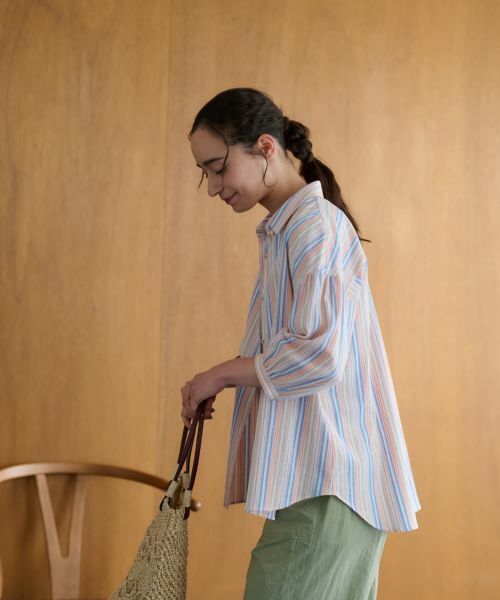CARA O CRUZ / キャラ・オ・クルス シャツ・ブラウス | ストライプブラウス【SOMELOS】【35th】 | 詳細3