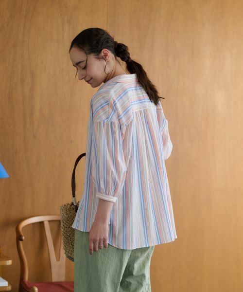 CARA O CRUZ / キャラ・オ・クルス シャツ・ブラウス | ストライプブラウス【SOMELOS】【35th】 | 詳細4