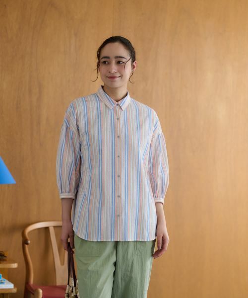 CARA O CRUZ / キャラ・オ・クルス シャツ・ブラウス | ストライプブラウス【SOMELOS】【35th】 | 詳細6