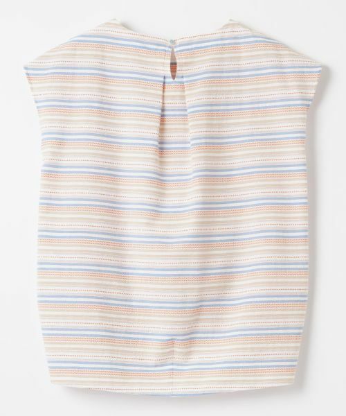 CARA O CRUZ / キャラ・オ・クルス シャツ・ブラウス | 洗える ボーダーの裾シャーリングブラウス【SOMELOS】【35th】 | 詳細24