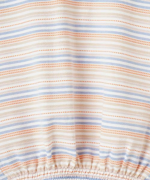 CARA O CRUZ / キャラ・オ・クルス シャツ・ブラウス | 洗える ボーダーの裾シャーリングブラウス【SOMELOS】【35th】 | 詳細26