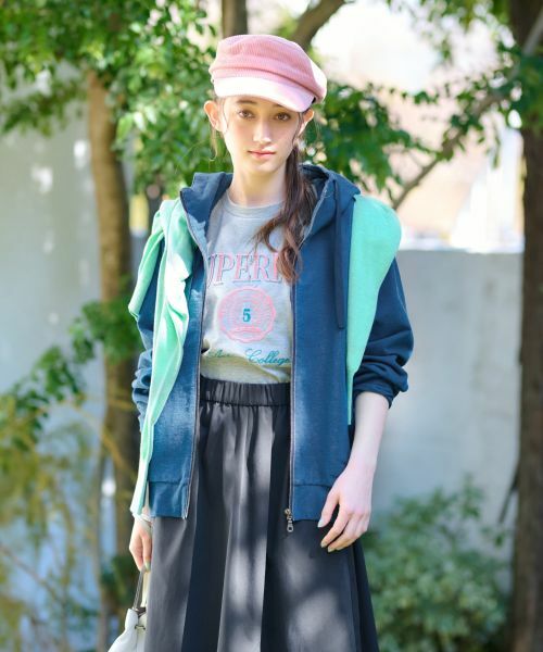 CARA O CRUZ / キャラ・オ・クルス その他アウター | 洗える ジップアップデニムパーカー | 詳細1